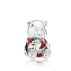 PANDORA Christmas Bear Red Heart & Coco Charm 797564ENMX